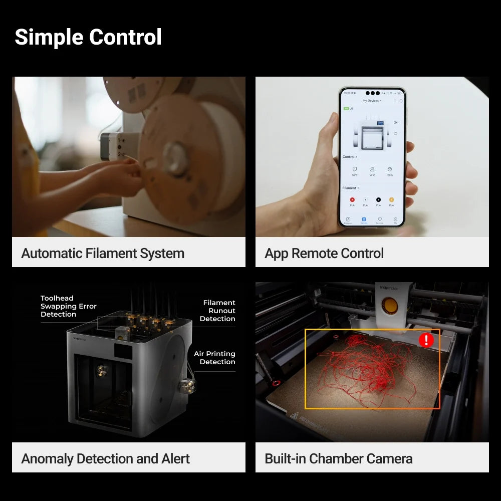 Snapmaker U1 touchscreen and control feature