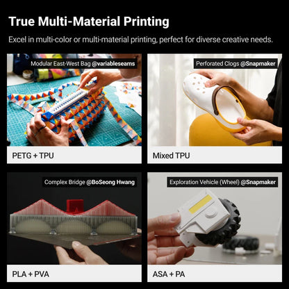 Snapmaker U1 multi-material printing feature