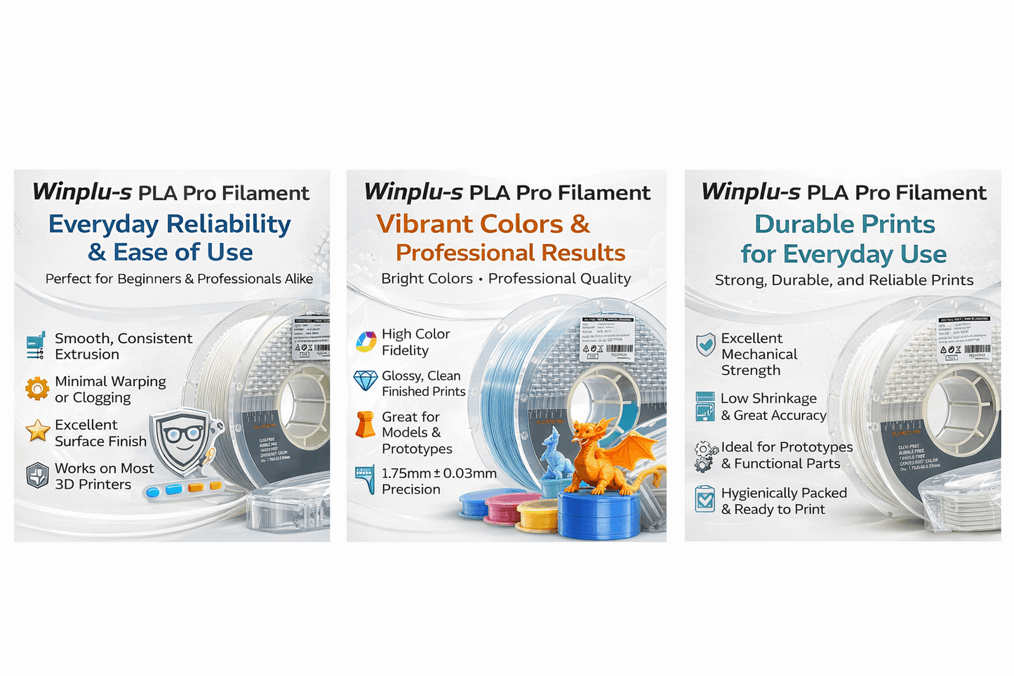 Winplu_s PLA Pastel Matte 3D Printer Filament – 1kg