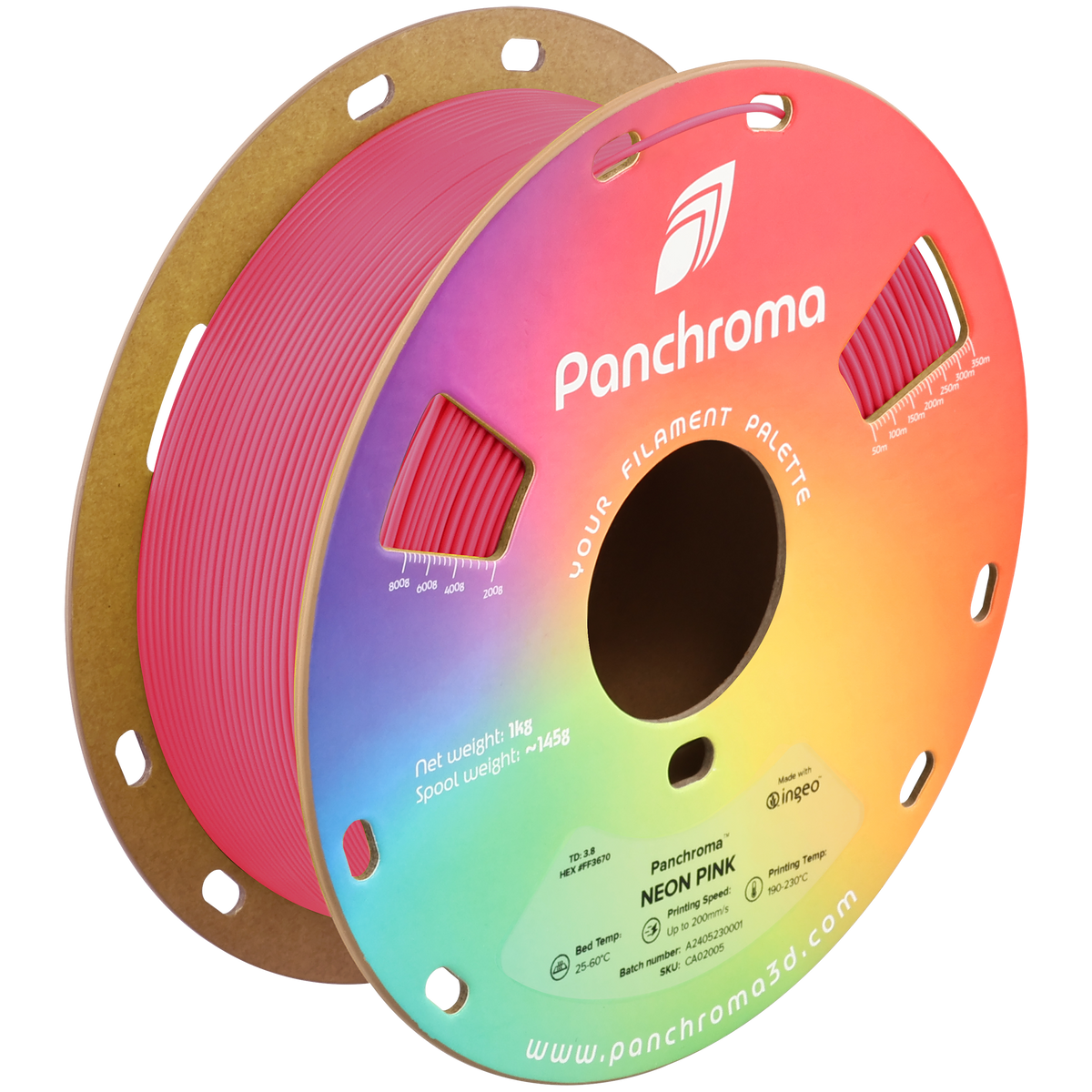 CA02005 — Neon Pink 1.75 mm 1 kg filament spool