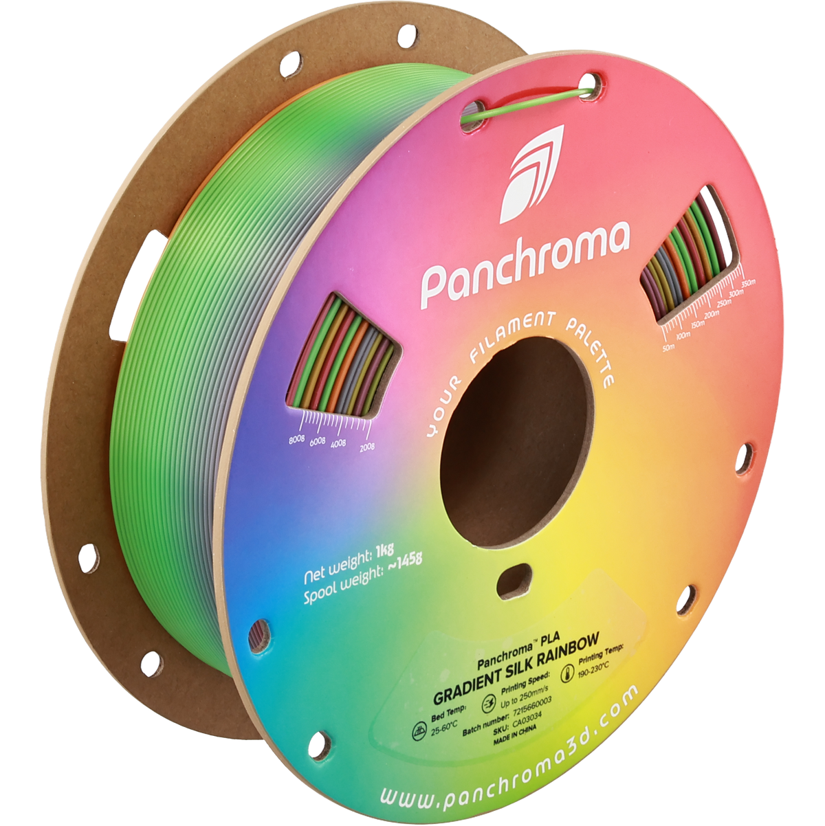 CA03034 — Gradient Silk Rainbow 1.75 mm 1 kg filament spool