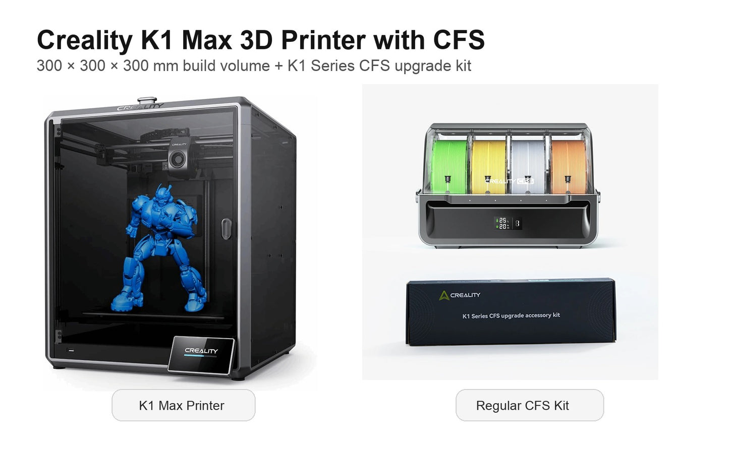 Creality K1 Max 3D Printer with regular CFS kit