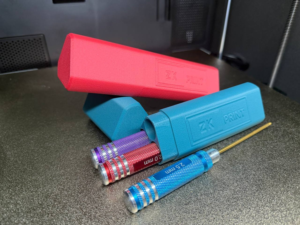 Three-piece hex driver set and storage case detail