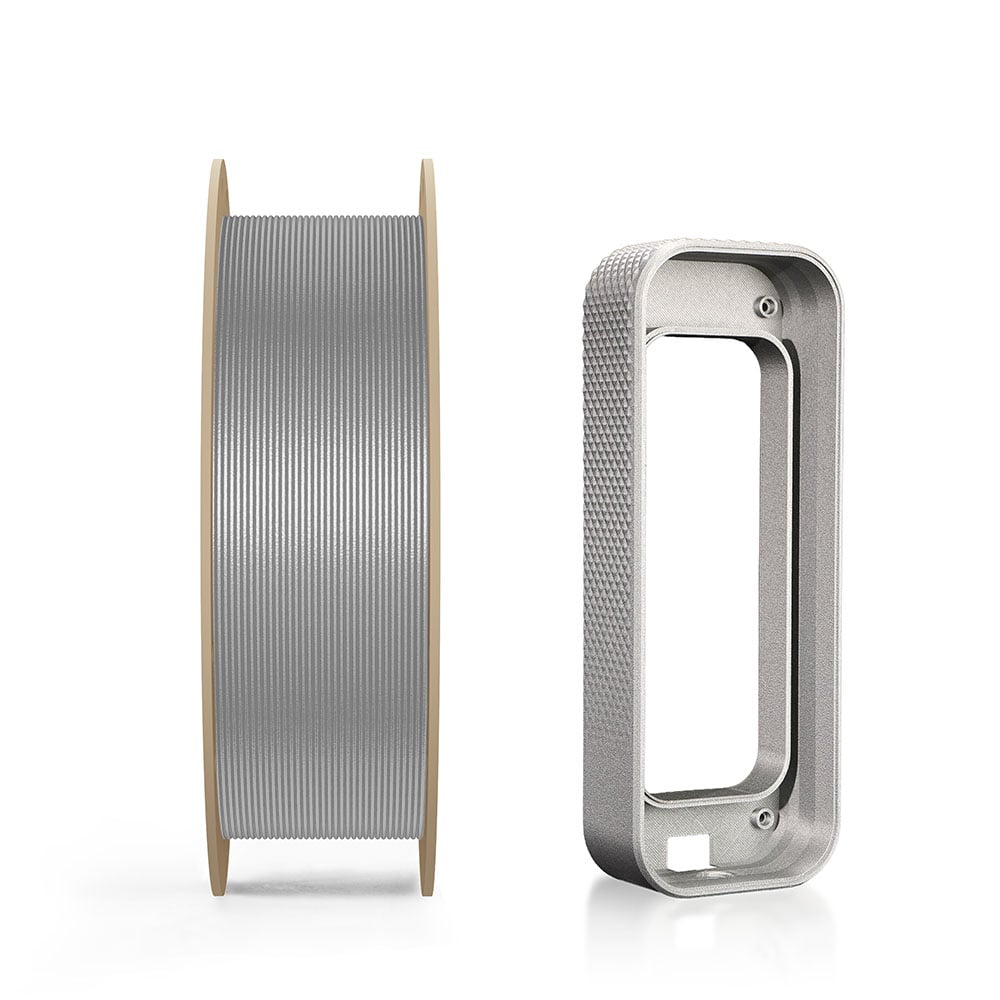 IPCON PETG GF — Frosted Silver, 1 kg — manufacturer filament colour example
