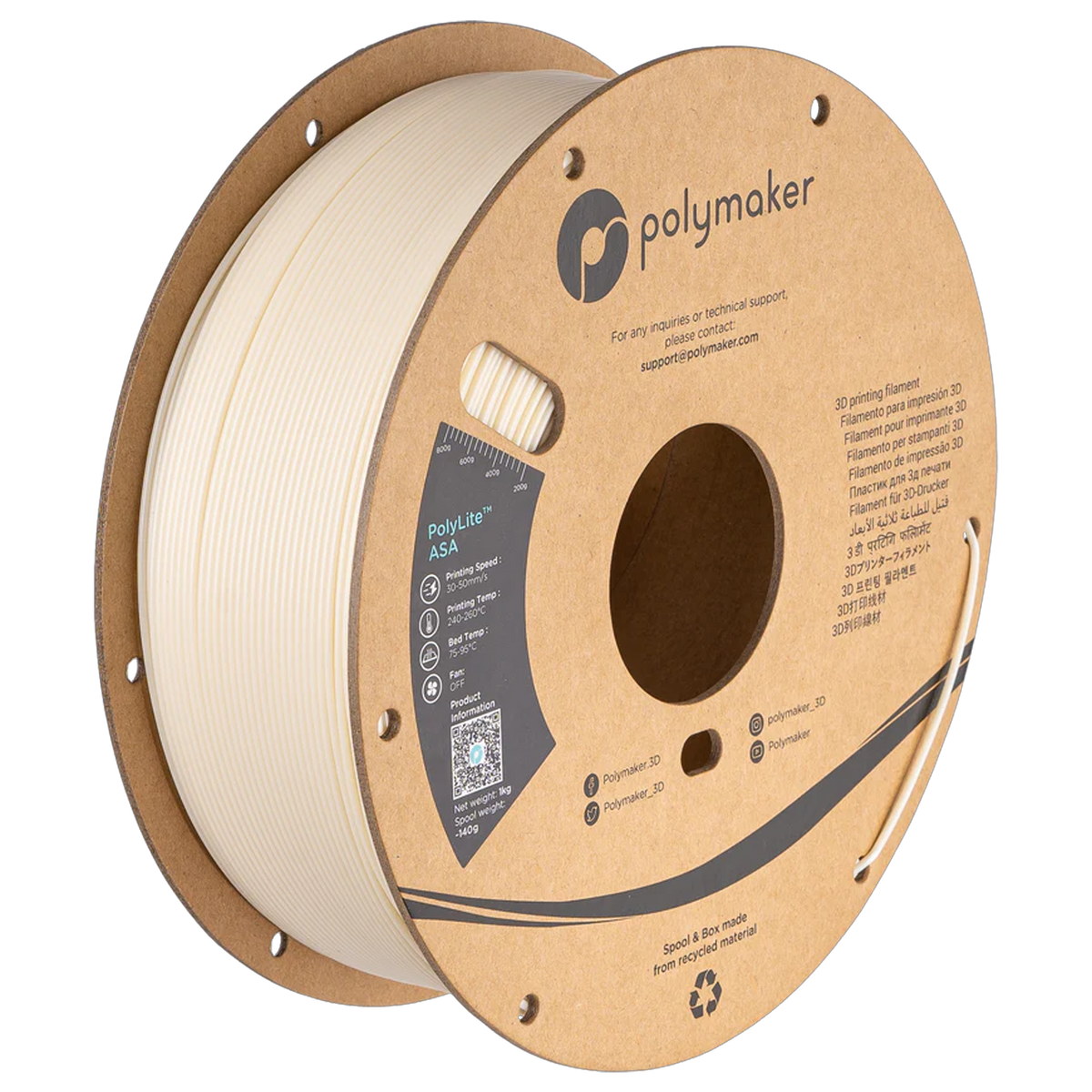Polymaker ASA – Natural – 1.75 mm 1 kg – PF01006