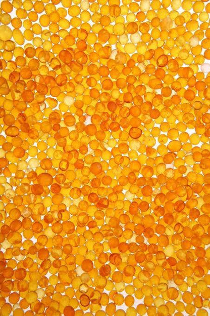 Close-up of orange indicating silica gel beads – 240g refill