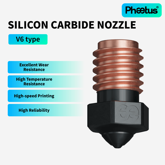 Phaetus V6 silicon carbide nozzle – 0.4 mm and 0.6 mm variants