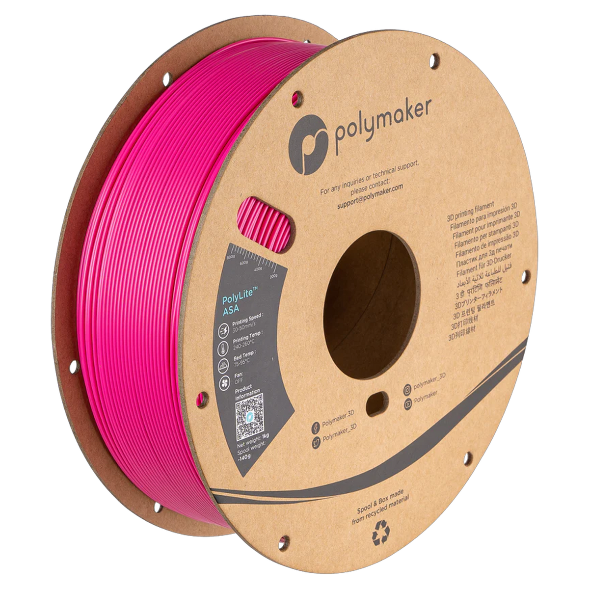 Polymaker ASA – Pop Pink – 1.75 mm 1 kg – PF01041
