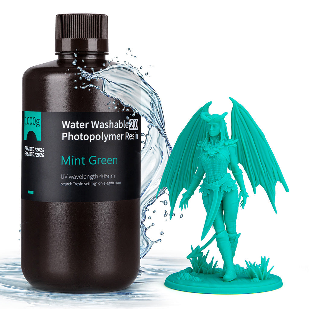 ELEGOO Water-Washable Resin V2.0 - 1kg - Mint Green