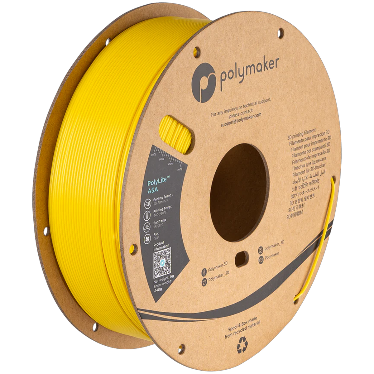 Polymaker ASA – Yellow – 1.75 mm 1 kg – PF01031